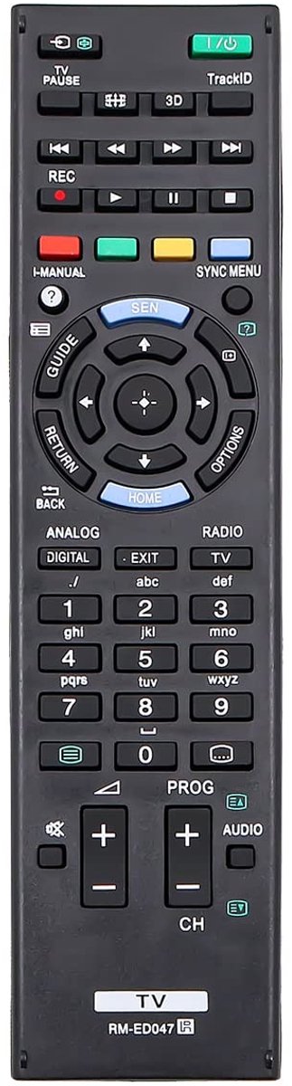 Dailygoody - Vervangende afstandsbediening - Universele afstandsbediening - Eenvoudig in gebruik - Compatibel met Sony - Ideaal voor elke woonkamer -