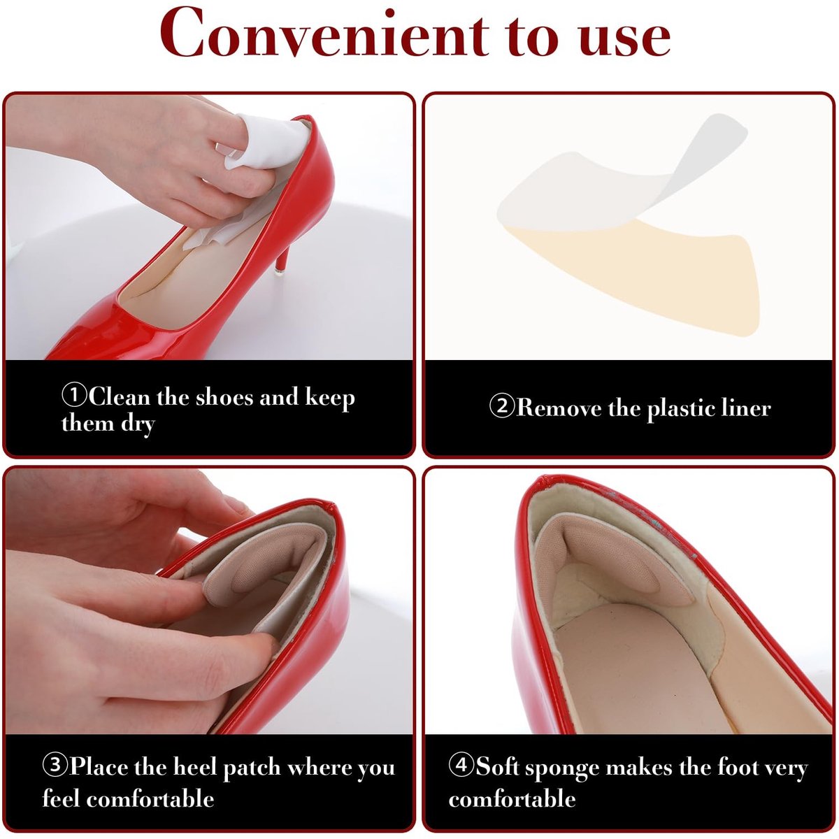 Dailygoody - Hielbescherming - Anti-slip hielhouders - Comfortabele inlegzolen - Zelfklevend - Schoenvuller - Geschikt voor damesschoenen - Hielkussen