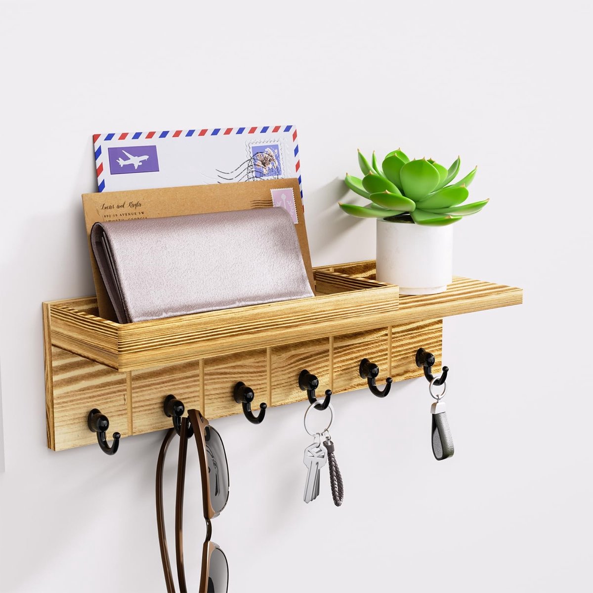 Dailygoody - Sleutelhouder - Multifunctioneel - Bruin - Sleutelopslag - Perfect voor thuis - Hout