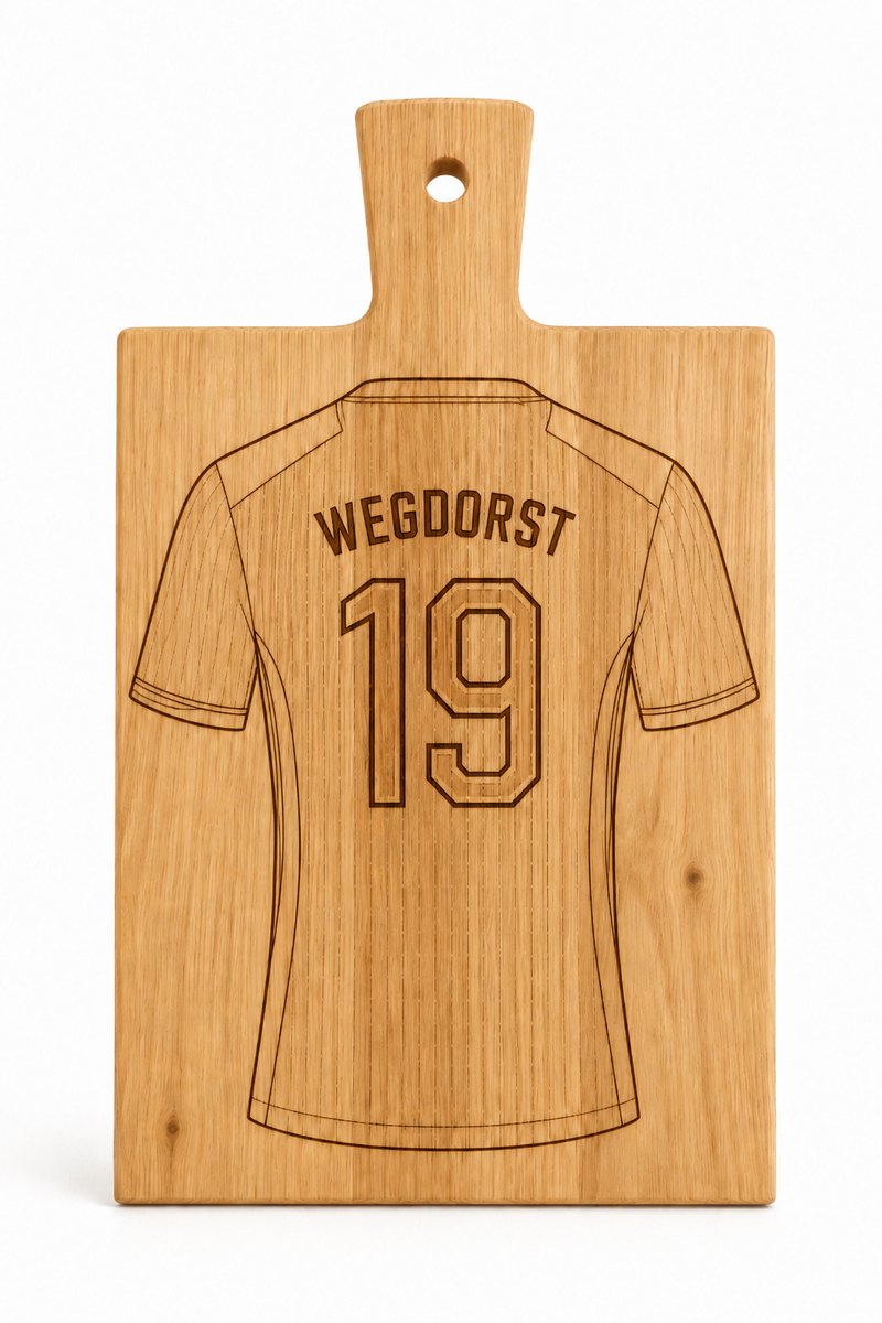 Borrelplank Wegdorst 19 Voetbalshirt Gegraveerd - WK 2026 Cadeau