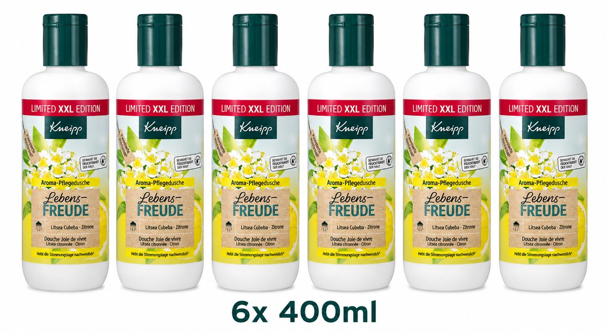 Kneipp - Douchegel - Levensvreugde - Citroen - 6x 400ml