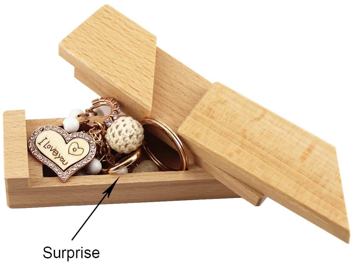 Dailygoody - Houten Puzzelbox - Uitdagende Breinbreker - Verstevigd Hout - Verborgen Compartimenten - Creatieve Denkspelletjes - Geschikt voor Volwass