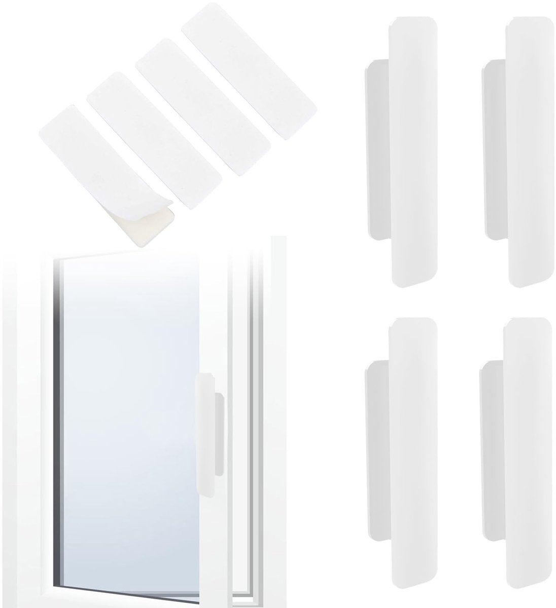 Dailygoody - Balkon Deurhendel - Raamhandgrepen - Eenvoudige installatie - Wit - Durex deurhendel - Handig voor deuren - Kleur wit