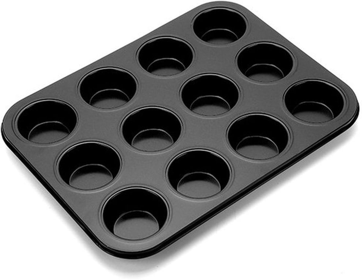 12 Cups Muffin Bakvorm - Cupcake Vormpjes - Voorgerechten Bakvorm - 38 x 26 cm