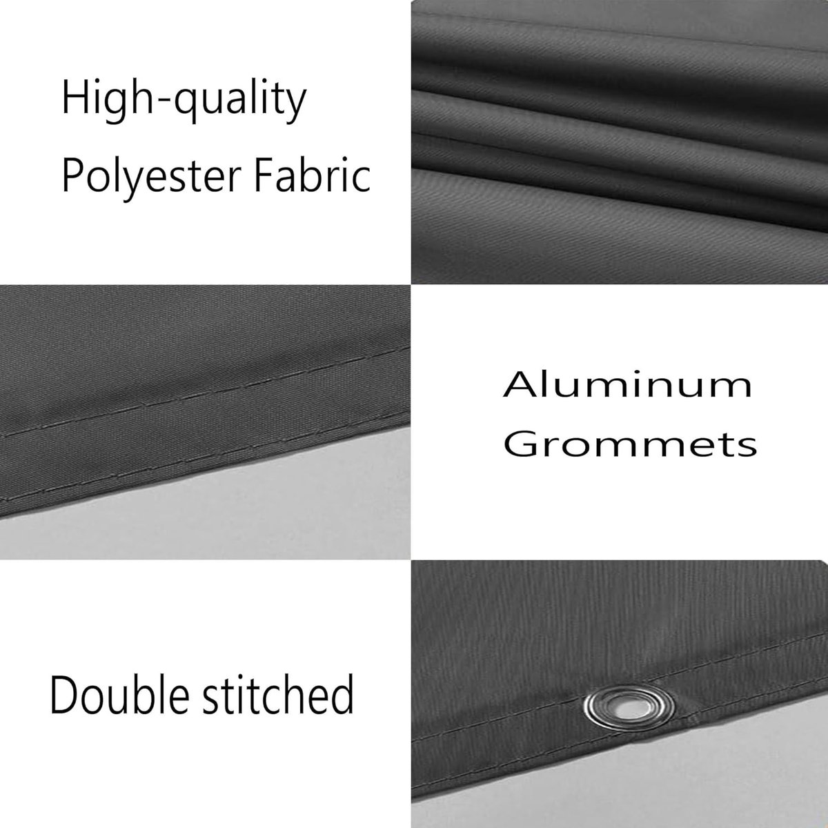 Waterdicht Rechthoekig Schaduwdoek 5,5 x 9,5 m – 98% UV-Bescherming Polyester Zonnezeil voor Tuin, Terras & Pergola – Inclusief Touwen & RVS Bevestigingsringen – Mobili Bella