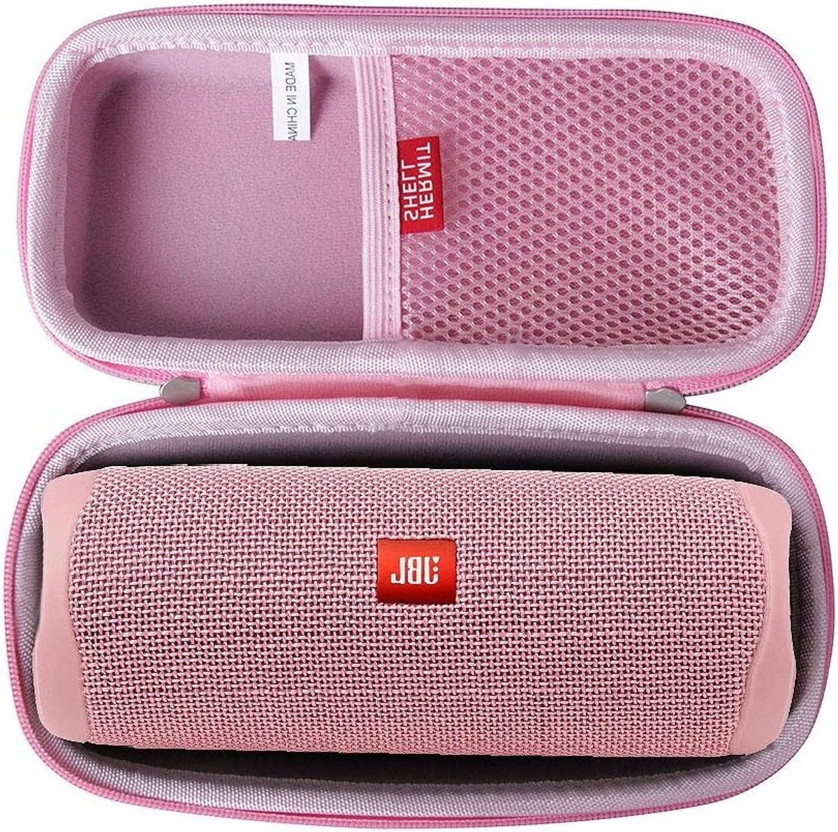 Duurzame EVA Reiskoffer voor Draagbare Bluetooth Speaker - Geschikt voor JBL Flip 5 (Roze)