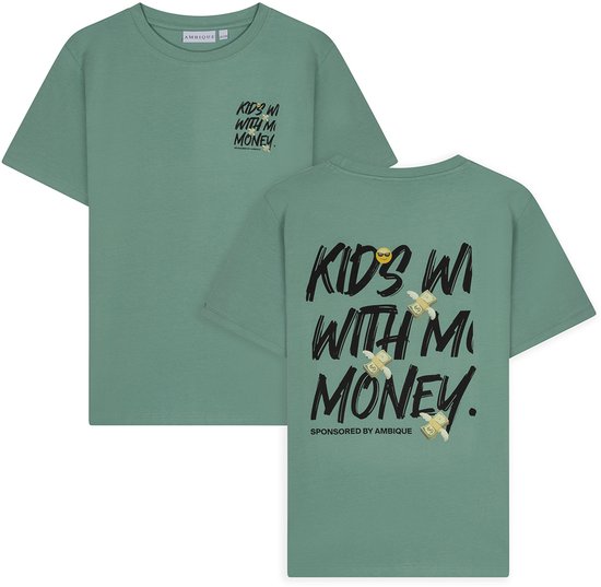 AMBIQUE - Mason T-Shirt - 135 light green - Maat 134/140