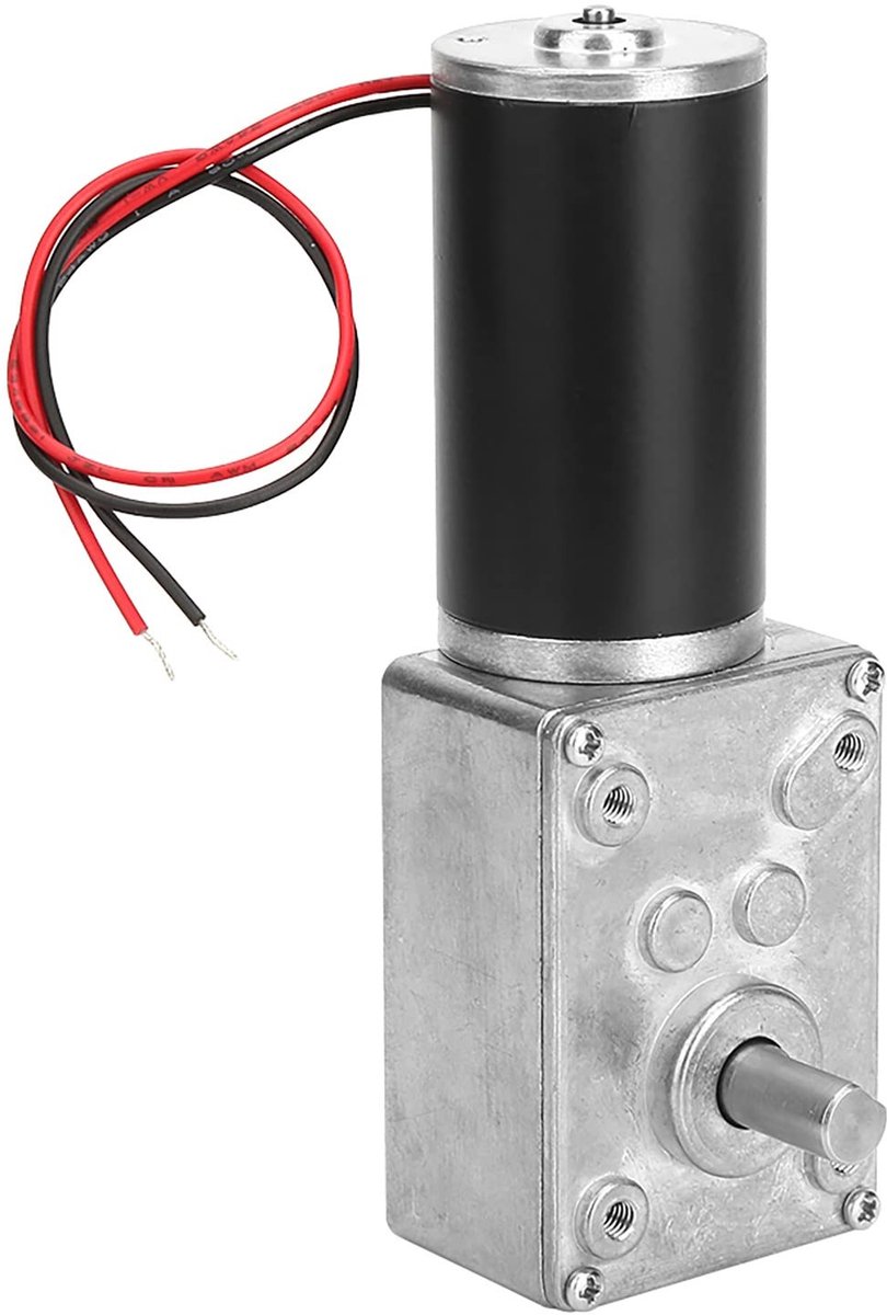 Dailygoods - Dailygoody - Omkeerbare elektrische versnellingsbakmotor - Hoge koppelreductie - Compact formaat - Wormwielmotor - Ideaal voor hobbyprojecten - 12V