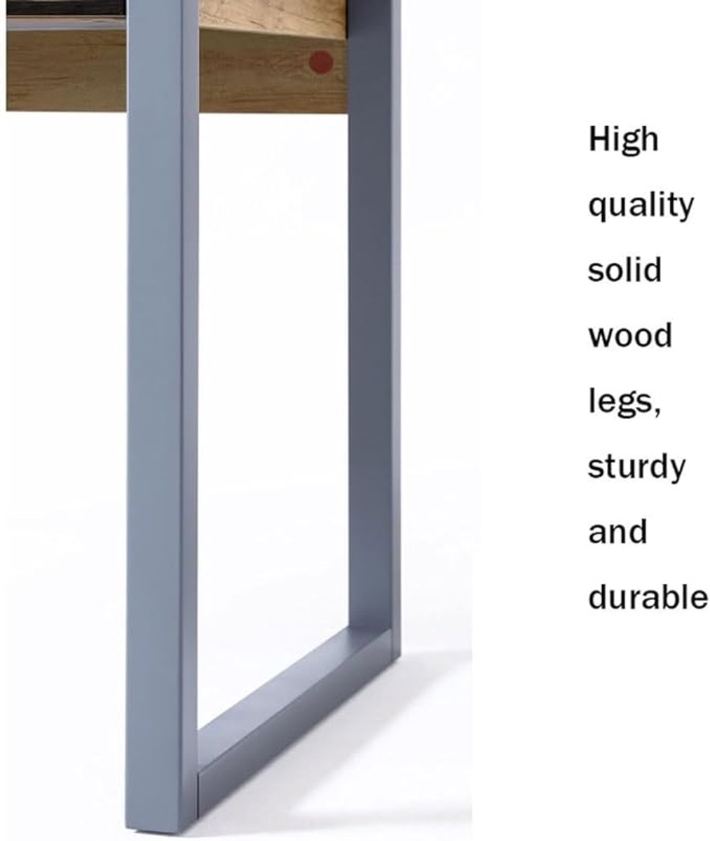 Computertafel met Boekenkast en Opbergruimte 140x60 cm – Modern Industrieel Bureau voor Home Office, Laptoptafel, Werktafel en Studie Bureau met Metalen Frame en Ruime Werkplek