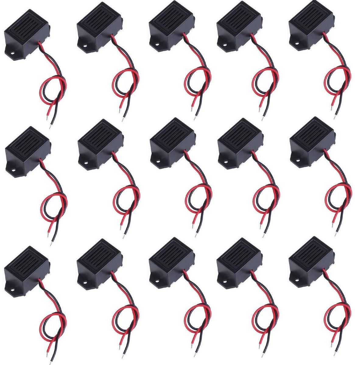 Dailygoods - Dailygoody - 15pcs 100dB Elektronische Buzzer Alarm Systeem DC 3V 5V 9V 12V Zwart