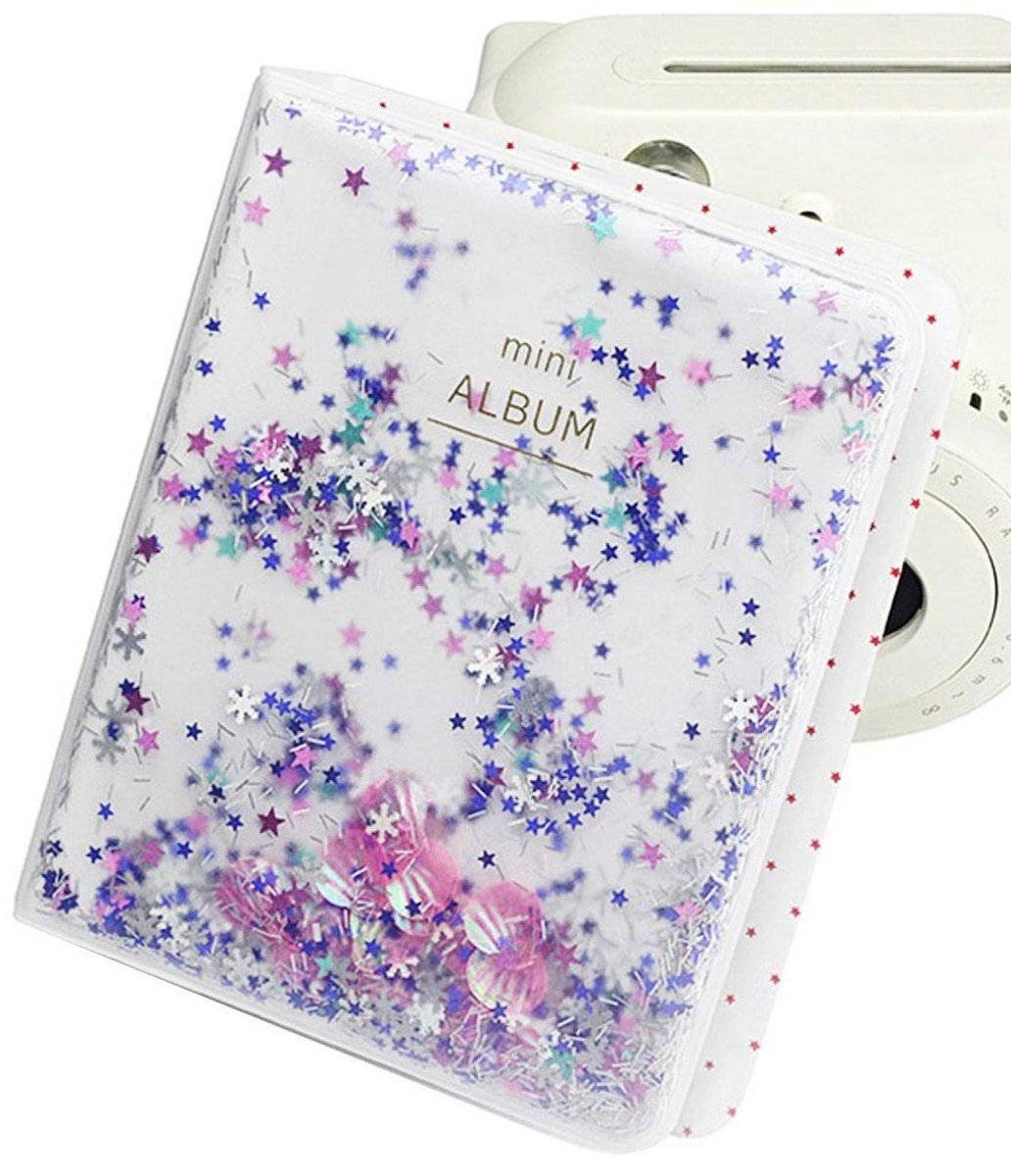 Dailygoods - Dailygoody - Duurzaam Mini Foto Album - Transparant voor 3 Inch Camera Foto's - Perfect voor Herinneringen - Blauw - Geschikt voor 100 Foto's - Fotoal