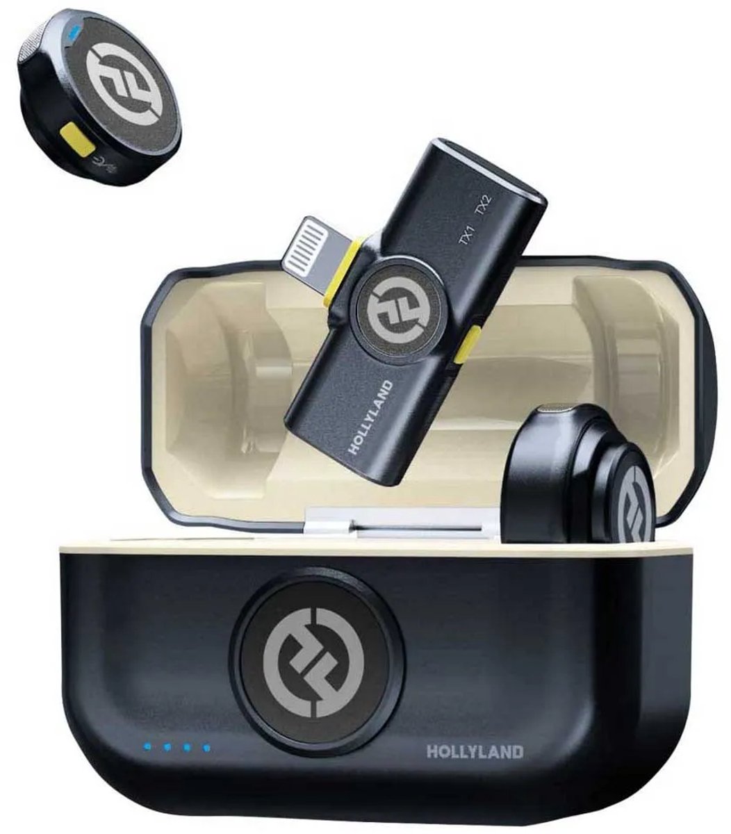 Hollyland Lark M2 Duo Lightning Draadloze Cameramicrofoon Goud