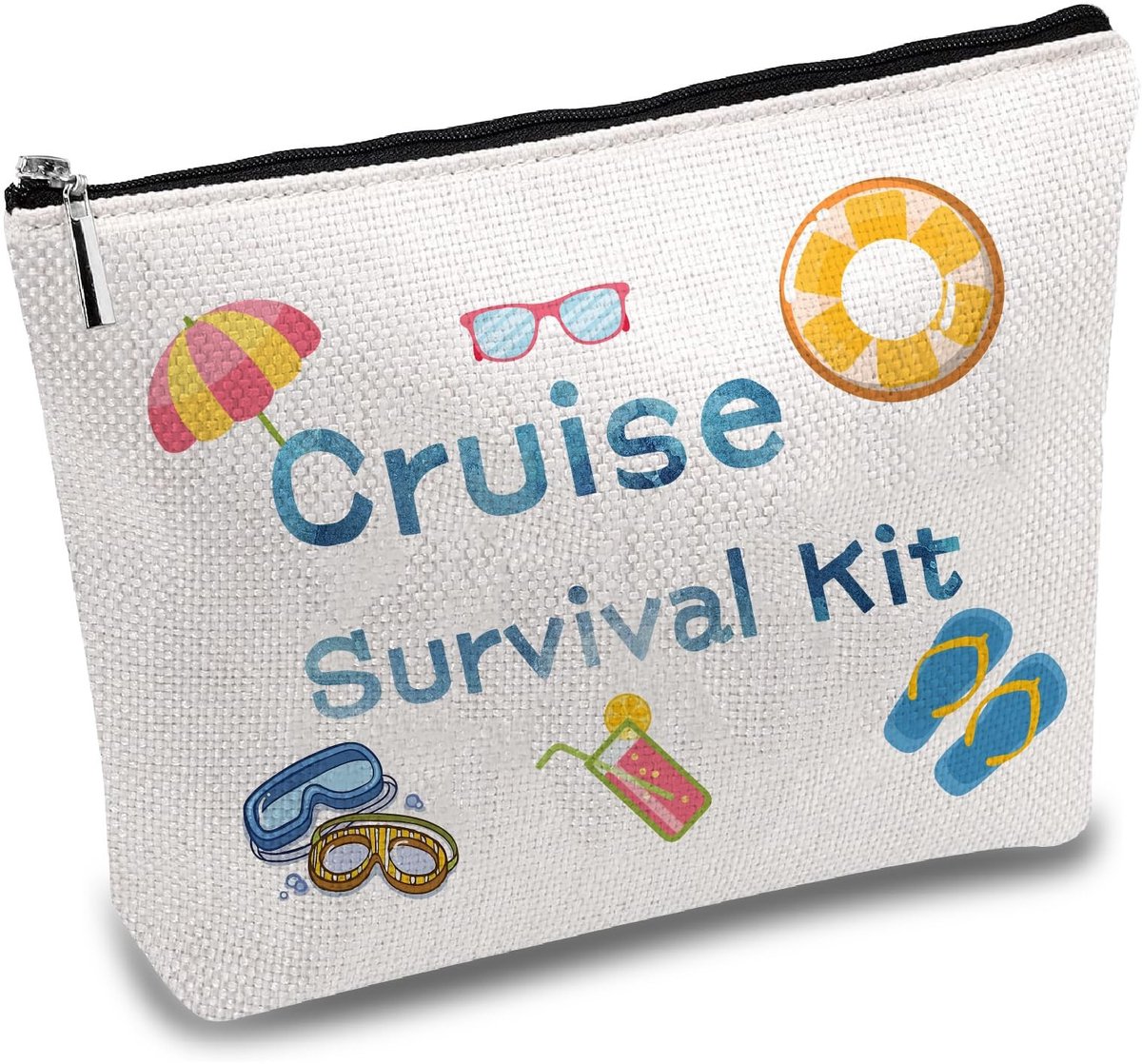Dailygoody - Reis Make-up Tas - Multifunctionele Toilettas - Draagbare Cosmetica Hoes - Canvas - Geschikt voor Reis en School