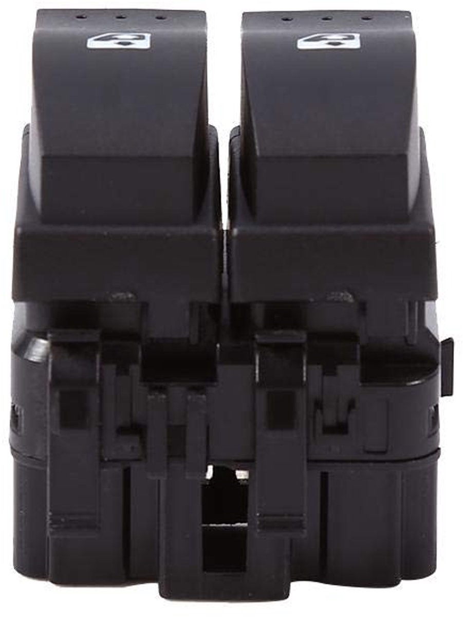 Dailygoods - Dailygoody - Raamschakelaar - Dubbele schakelaar - Lichtgewicht en robuust - Zwart - Elektrisch raam - Geschikt voor Clio II 2 - 2 x schakelaar