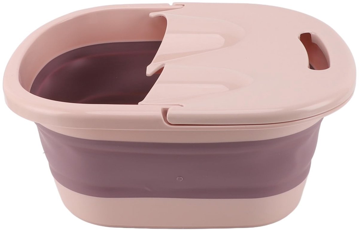 Dailygoods - Dailygoody - Voetbademmer - Compact Voetenbad - Massagefunctie - Rood - Opvouwbaar Voetenbad - Voor Thuis - Model