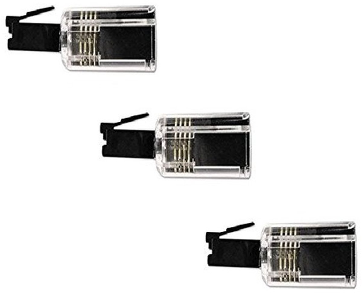 Dailygoods - Dailygoody - Rotatable 360° Telefoon Kabel Sluiting - 3 Stuks Duidelijk/Zwart - ®