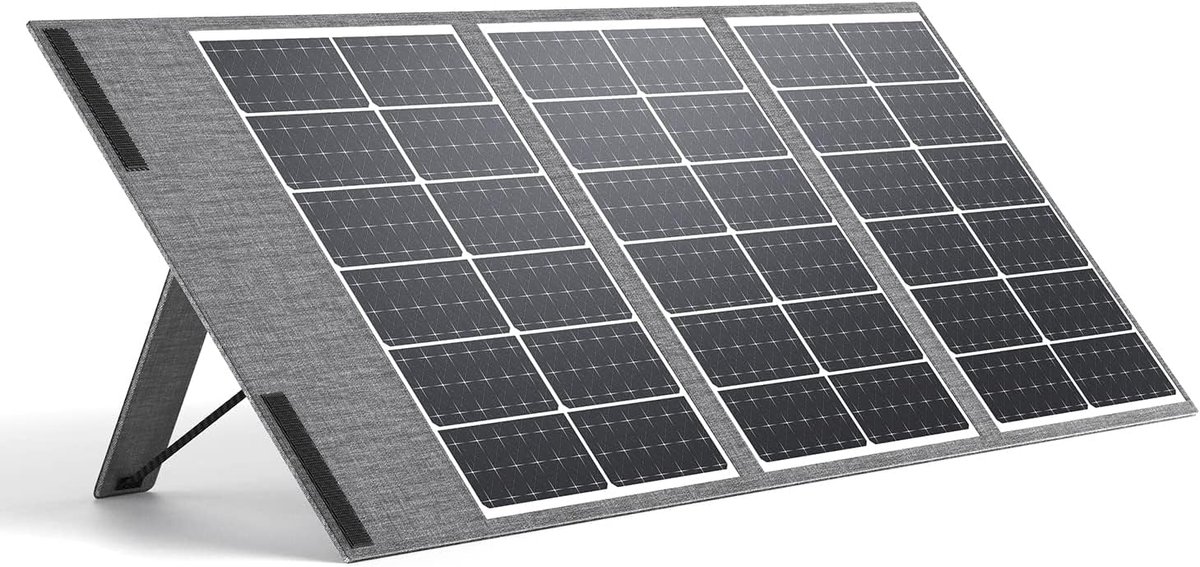 AFERIY Zonnepaneel Draagbaar 100W - Monokristallijn - 23% Energiebesparende Conversie - IP65 Waterdicht - voor Kamperen, Reizen