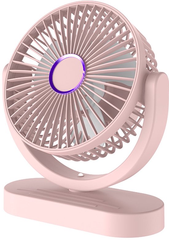USB bureauventilator compact 5.5 inch – stille mini tafelventilator met 3 snelheden, verstelbaar, draagbaar