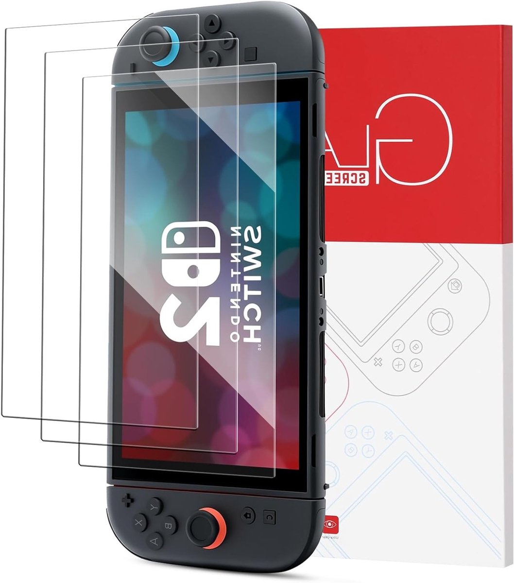 Hoogwaardige 9H Hardheid HD Tempered Glass Screen Protector voor Nintendo Switch, 3 Stuks, Anti-Kras, Eenvoudig Te Installeren, Bubble Free Bescherming