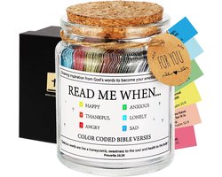 Bijbelverspot, gebedskaartjes met Bijbelteksten, heilige 'Lees mij voor wanneer'-bijbelverzenpot, religieuze communie, vormsel, doop, christelijke cadeaus voor vrouwen, mannen, scadeaus voor vrouwen, moeders, tieners en vrienden.