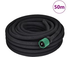 Druppelslang 50 Meter - Zweetslang voor Tuinbewatering - Waterbesparend - Inclusief Universele Koppeling (Gardena Compatibel) - Flexibele Rubberen Irrigatieslang