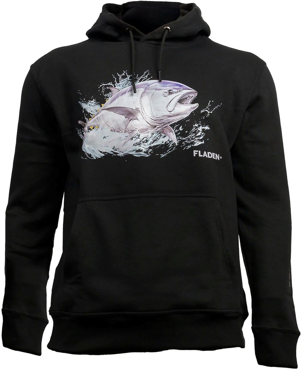 Fladen Hoodie Tuna Hunter Vis Trui Zwart