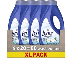 Lenor Vloeibaar Wasmiddel - Katoen - 4 x 20 Wasbeurten
