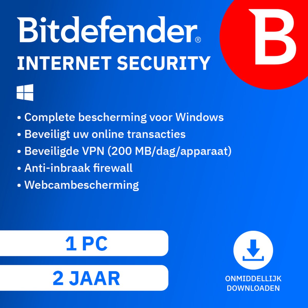 Bol.com Bitdefender Internet Security - 24 maanden/1 apparaat - Nederlands - Windows download aanbieding