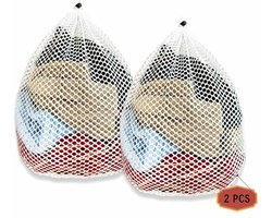 Set van 4 mesh waszakken - 30×40 cm - met trekkoord en stop - geschikt voor delicate was - voorkomt kledingvervorming - voor ondergoed - lingerie en sokken