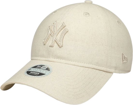 New Era 9TWENTY Midi Linen New York Yankees Casquette, Femmes, Beige, Casquette, taille: OSFM