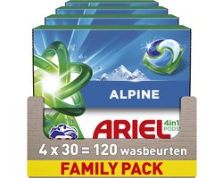 Ariel 4in1 Wasmiddel Pods Alpine - 4 x 30 Wasbeurten