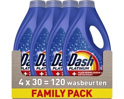 Dash Vloeibaar Wasmiddel +Extra Vlekverwijdering - 4 x 30 Wasbeurten