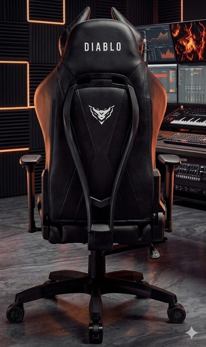 Gamestoel Ergonomisch Bureaustoel Gaming Chair met 3D Armleuningen, Lumbaal- en Nekkussen, Verstelbare Rugleuning tot 160°, Kunstleer, 51 x 69 x 133 cm, Zwart, Normal (L) – Vermissen