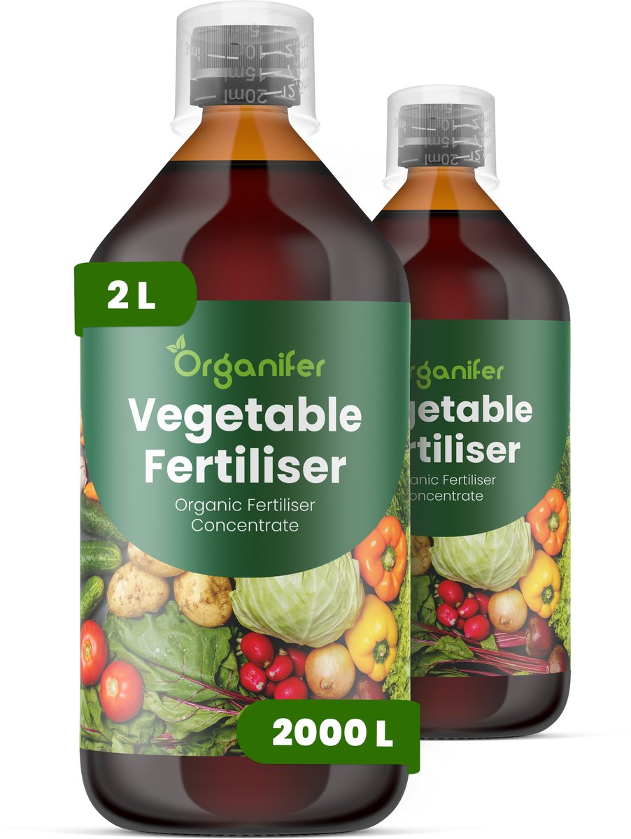 Vloeibare Meststof Voor Groente 2X1 L Voor 2000 L - Npk 3-4-3 - Ondersteunt Sterke Wortelontwikkeling - Geschikt Voor Teelt In De Vollegrond - Verhoogde Bedden - Kas - Ondersteunt Gelijkmatige Groei En Productieve Teeltcycli - Organifer