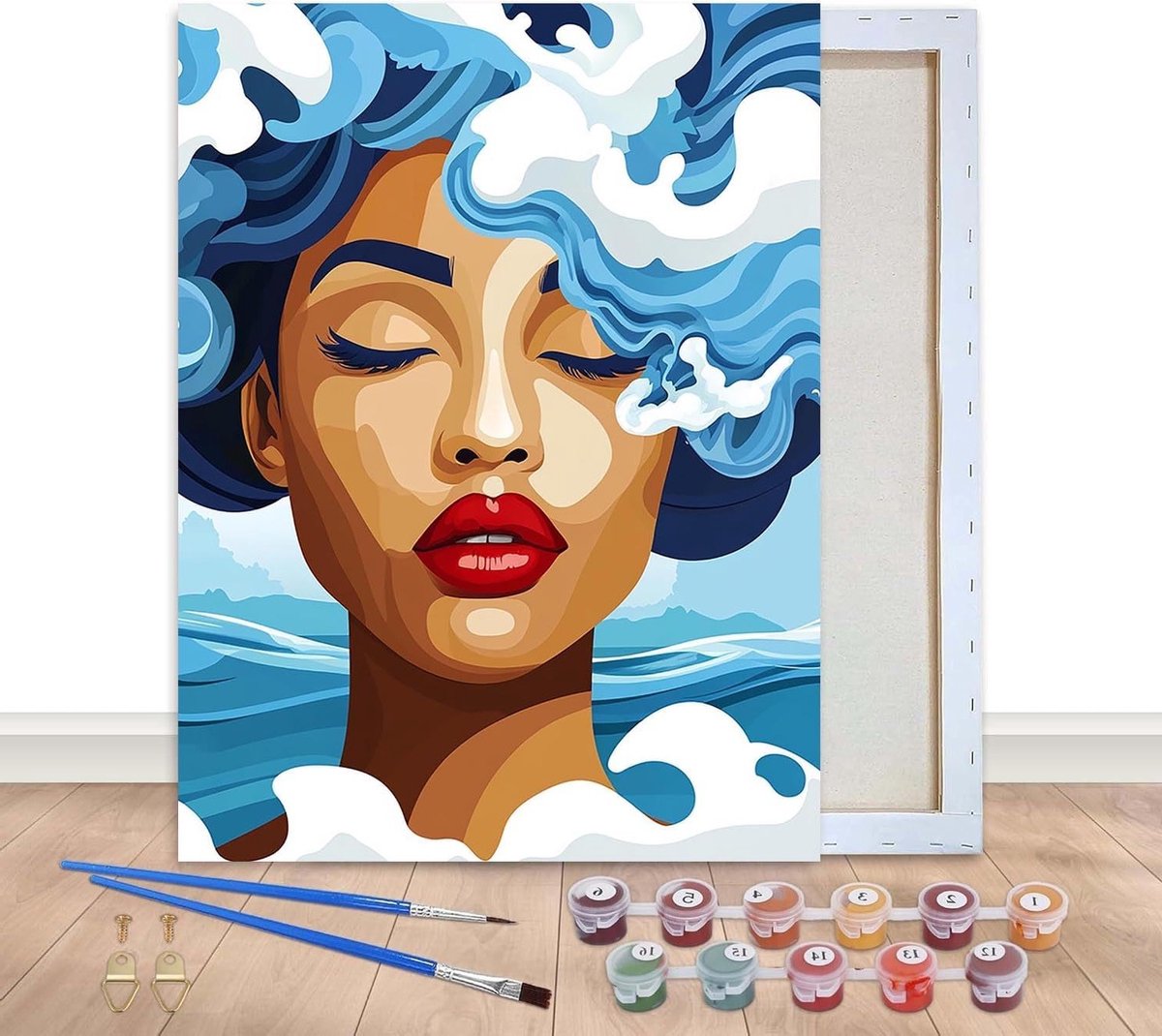 Framed Paint By Numbers Kit voor Volwassenen, DIY Olieverf op Canvas met Lijst, Schilderen voor Thuisdecoratie 20x30cm, Creatieve Hobby, Kunstprojecten, Wanddecoratie