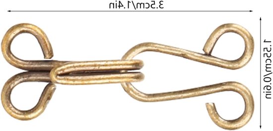 Haken en Ogen voor Bontjassen - 10 Stuks Bont Coat Bevestigingen voor Overjassen en Onderkleding (Brons) met 2.8 cm Diameter — afbeelding 5