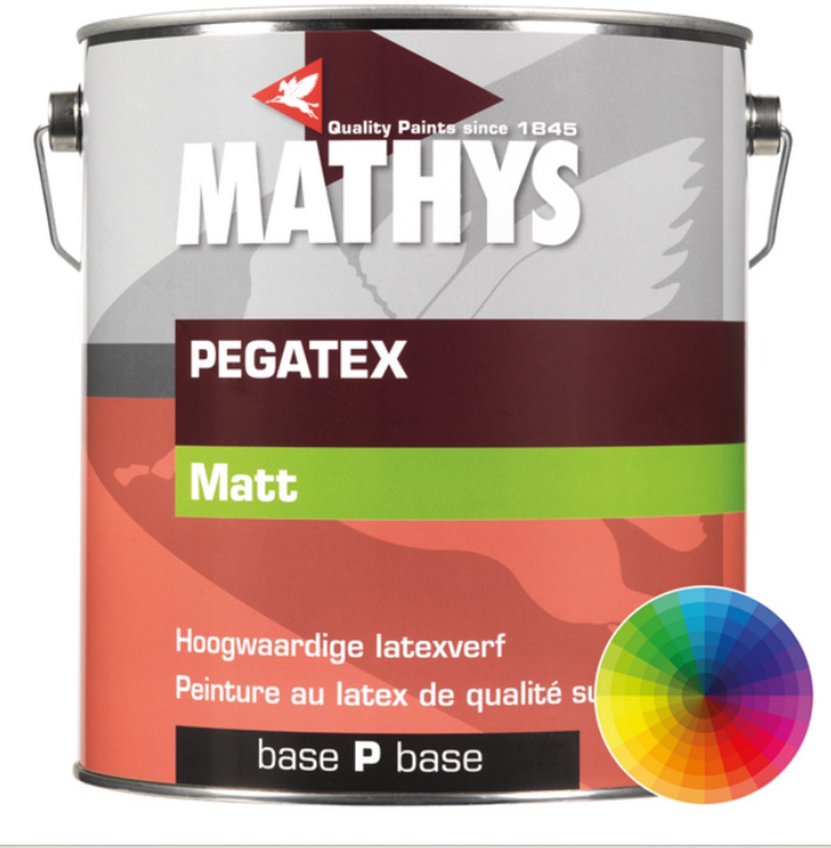 Mathys Pegatex - Hoogwaardige latex verf - waterbasis binnen en buiten - 4 L RAL 9010 Pure White ( gebrokenwit)