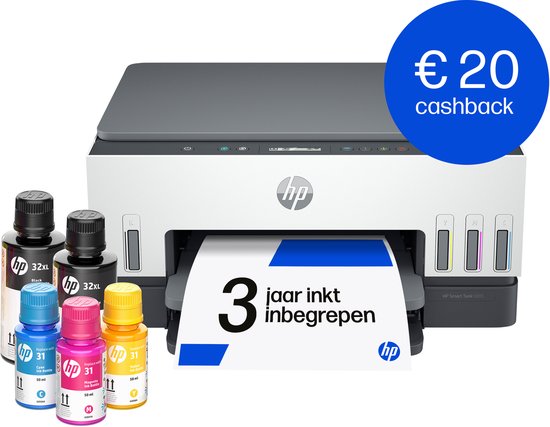 HP Smart Tank 6005 - Draadloos - All-in-One Kleur Printer - 3 jaar inkt inbegrepen