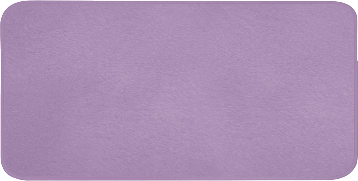 Badmat 120x60 cm - Antislip - Interieur - Paars - Kleuren - Paarse - Kleur - Effen - Badmatten voor badkamer - Badkamermat - Douchemat - Badkamer mat