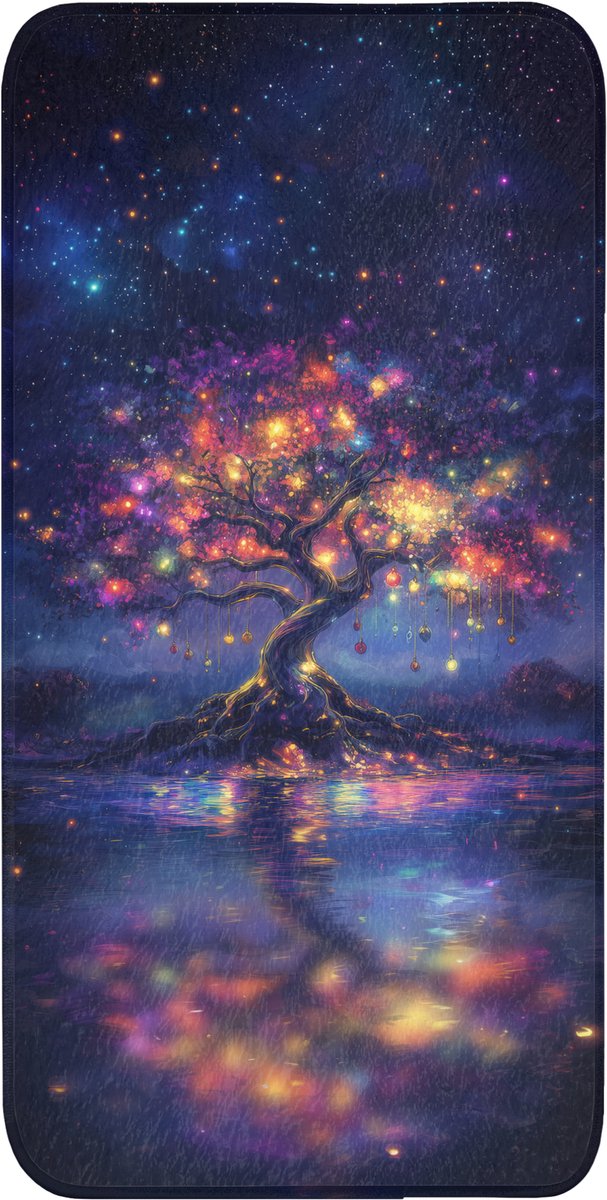 Badmat 60x120 cm - Antislip - Kosmisch - lichtboom - Kerst - Kleurrijk - Badmatten voor badkamer - Badkamermat - Douchemat - Badkamer mat