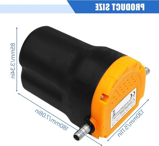 Krachtige 12V elektrische olieafzuigpomp voor auto, motor en vrachtwagen - ideaal voor brandstof en olie afzuigen met buizen en accessoires van Merkloos — afbeelding 5