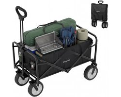 LifeGoods Bolderkar Opvouwbaar - 94L - 70KG Draagkracht - 90x50x58CM - Draaibare wielen - Inklapbare bolderwagen