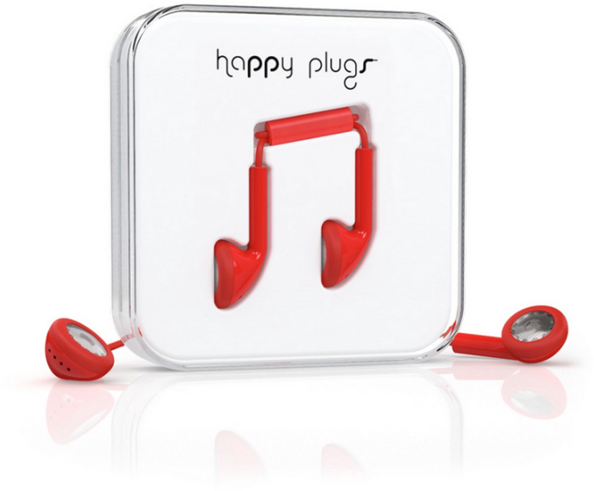 Happy Plugs In-Ear Koptelefoon - Rood