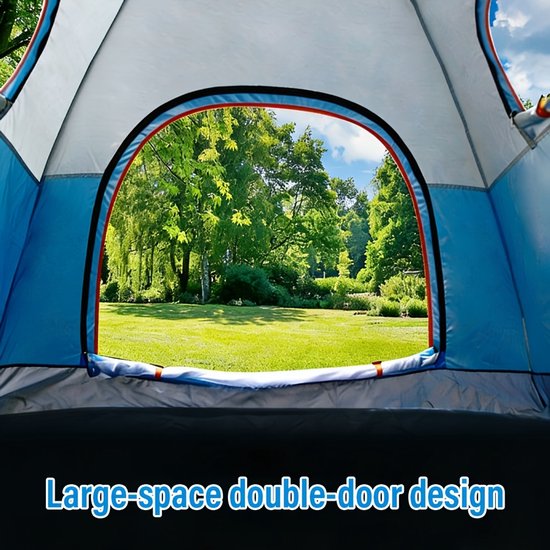 Dutchers® Pop-up Tent 3-4 Personen - 210x210x130 cm - Koepeltent - Winddicht - Kampeertent - Strandtent - Bivaktent - Festivaltent - Speeltent - Noodsituatie - Noodpakket - Snelle Opzet - Ideaal voor Camping, Strand & Reizen van Dutchers — afbeelding 4