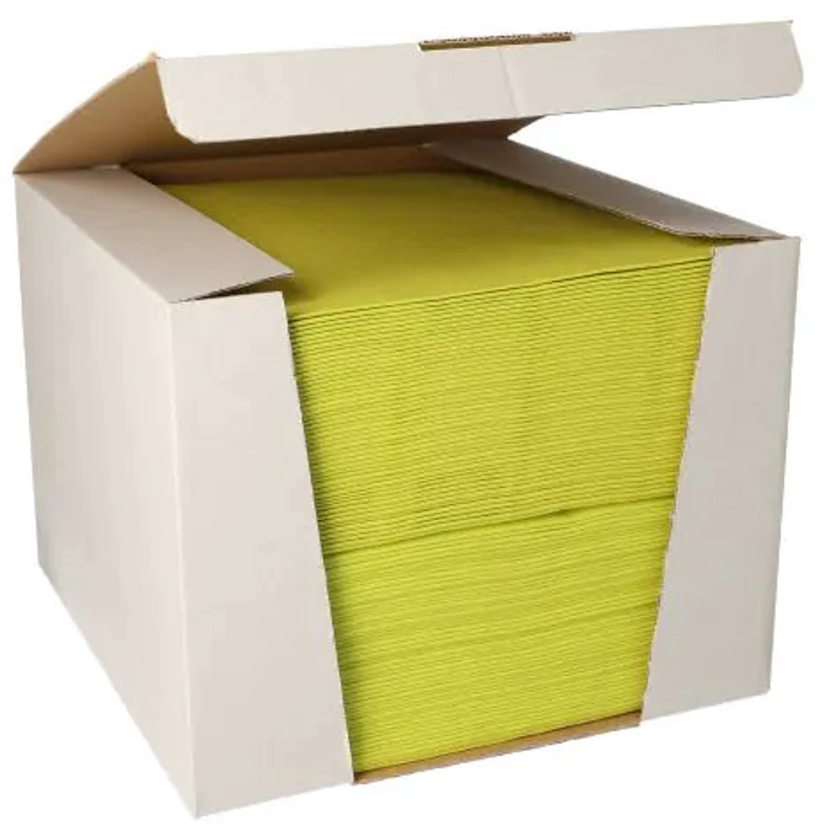 1x 100 Servetten ROYAL Collection 1/4 vouw 40 cm x 40 cm lime