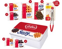 Lotus Chocolade Suzy snackbox - De ultieme collection box met Lotus knijptang - Lotus Suzy wafels vanille & chocolade - 334g