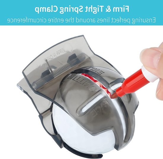 Golfbal Liner Template Set met 4 Invoegen en Highlighters voor Nauwkeurige Uitlijning en Markeren van Golfballen, Inclusief Accessoires — afbeelding 2