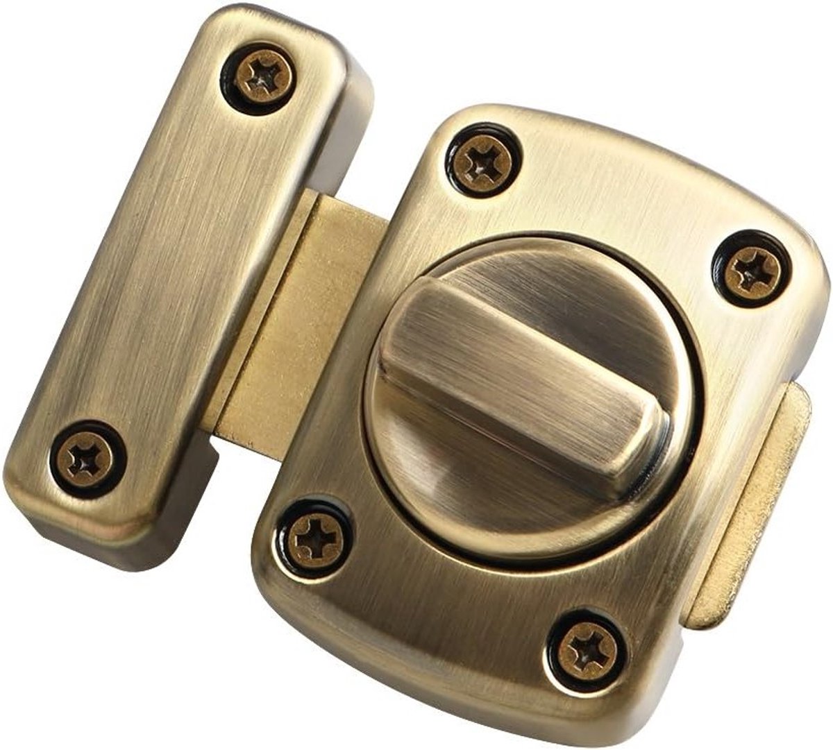 Veilige Deurslot Bescherming tegen Diefstal voor Deuren, Ramen en Kasten, Bronzen Afwerking in Zinklegering, EMS220U-Q