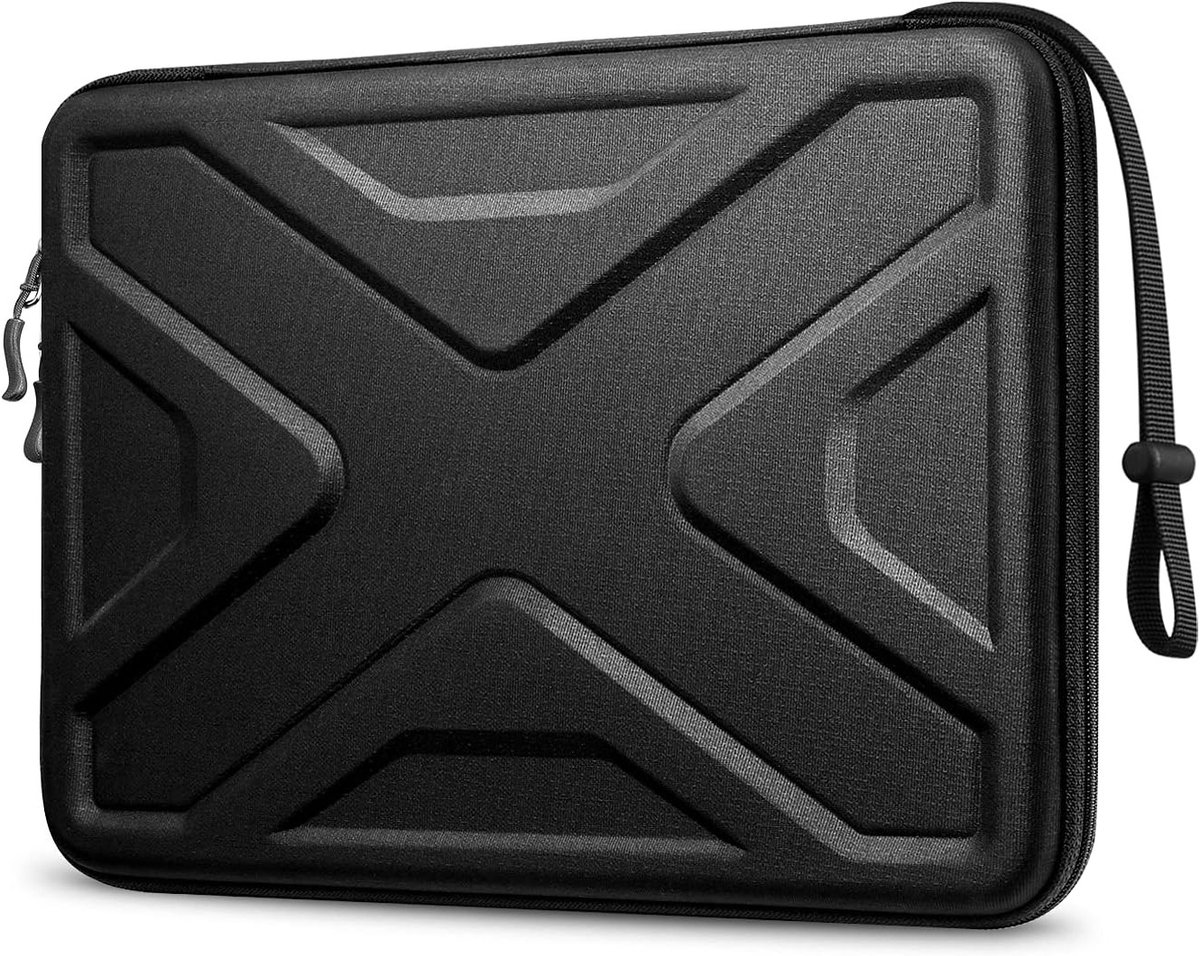 Hard Laptop Sleeve voor MacBook Pro 14 inch, MacBook Air 13.3", iPad Pro en Surface Pro - Schokbestendige Draagtas, Zwart