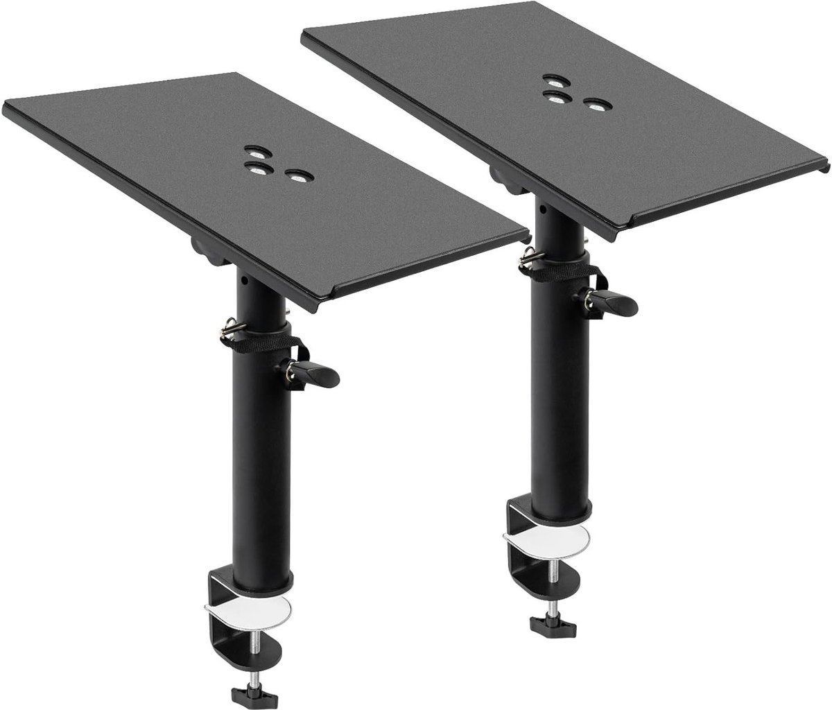 Verstelbare Desktop Speaker Stand voor Luidsprekers, Laptops en Projectoren - 2 Stuks, Hoogte en Hoek Instelbaar (0-12 Graden)